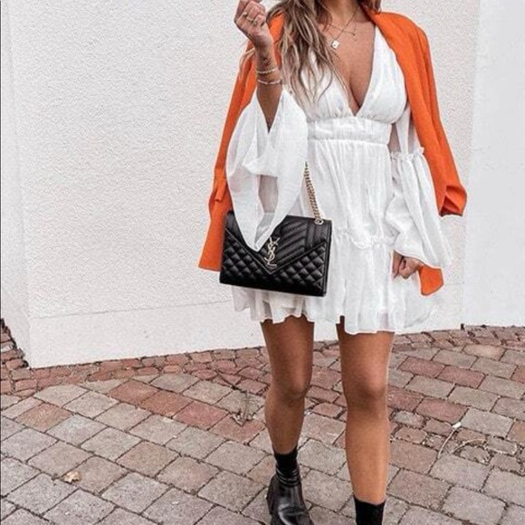 SHEIN Missord Plunging White Dress, Size M (fits like a 6) - Picture 3 of 3